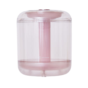 充電式クリア 加湿器 LEDライト付 スモーキーピンク