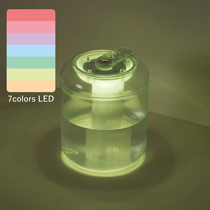充電式 miniクリア加湿器 LEDライト付 ホワイト