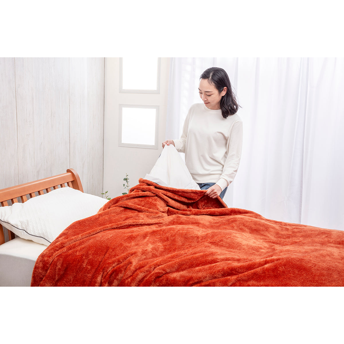 FLAME YARN 岩盤浴のような5層掛布団カバー 150×210cm ブラウン