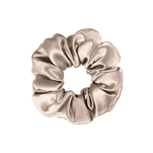 シルク シュシュ ヘアゴム ヘアアクセサリー シャンパン