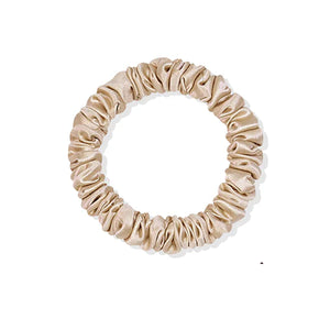 シルク ヘアゴム 1cm ヘアアクセサリー シャンパン