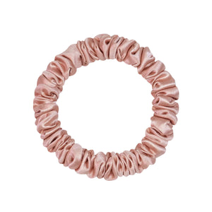 シルク ヘアゴム 1cm ヘアアクセサリー ローズゴールド