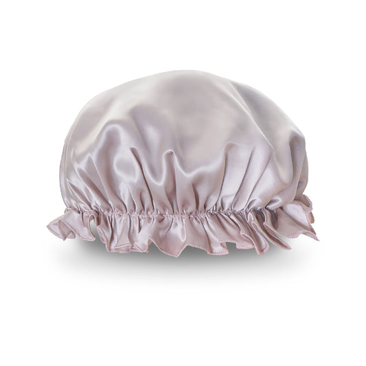 シルク ナイトキャップ 丸型 キャップ ショートヘア用 ラベンダー