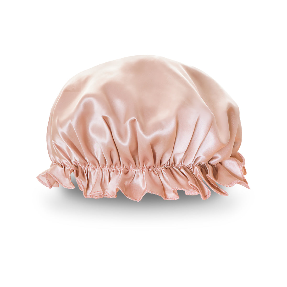 シルク ナイトキャップ 丸型 キャップ ショートヘア用 ローズゴールド