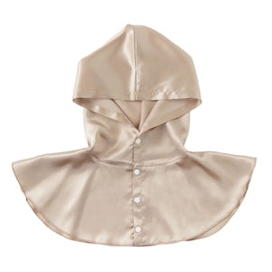 シルク ナイトフーディ ヘアケア ナイトキャップ シャンパン