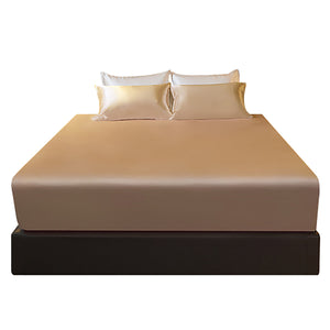 シルク ボックスシーツ 快眠 マットレスカバー シャンパン シングル/セミダブル/ダブル