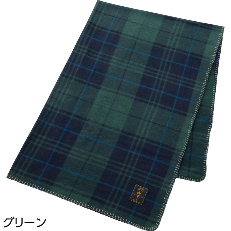 フリースハーフケット グリーン 100×140cm