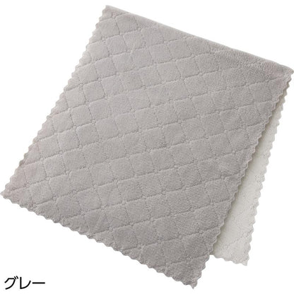 マイクロファイバーフェイスタオル(2枚組) グレー 約34×80cm