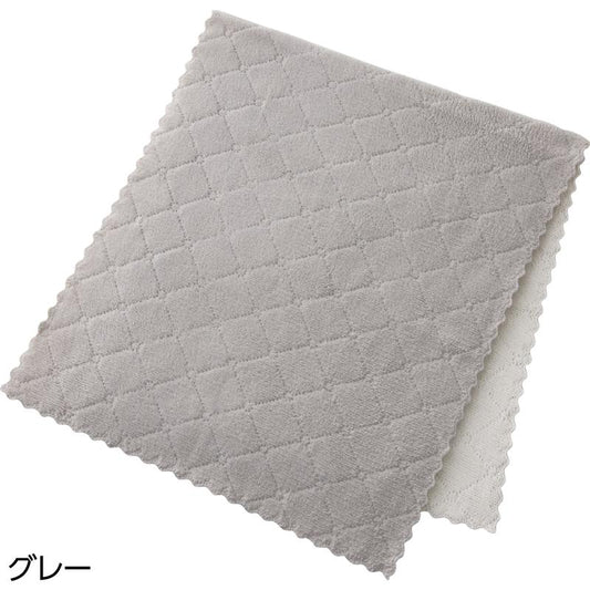 マイクロファイバーフェイスタオル(2枚組) グレー 約34×80cm