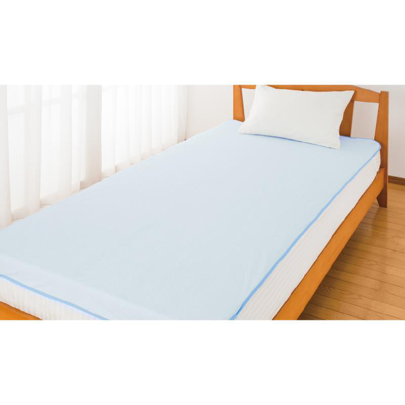 綿パイル防水シーツ(全面) ブルー 105×200cm
