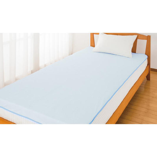 綿パイル防水シーツ(全面) ブルー 105×200cm