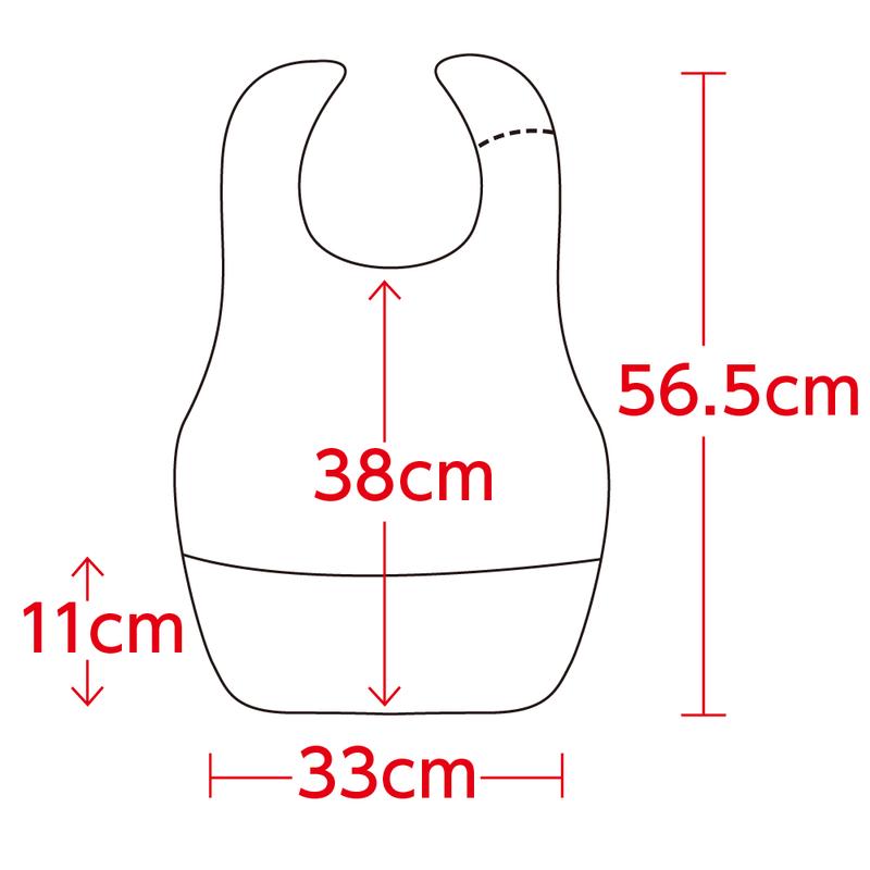 ポケット付食事用ミニエプロン イエロー
