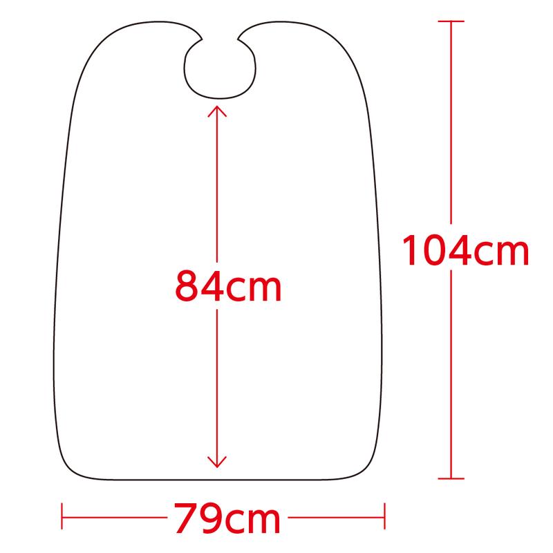 食事用エプロン 花柄ブルー
