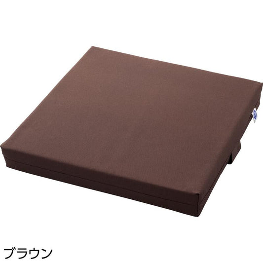 ベルトサポート低反発クッション ブラウン 40×40×5cm