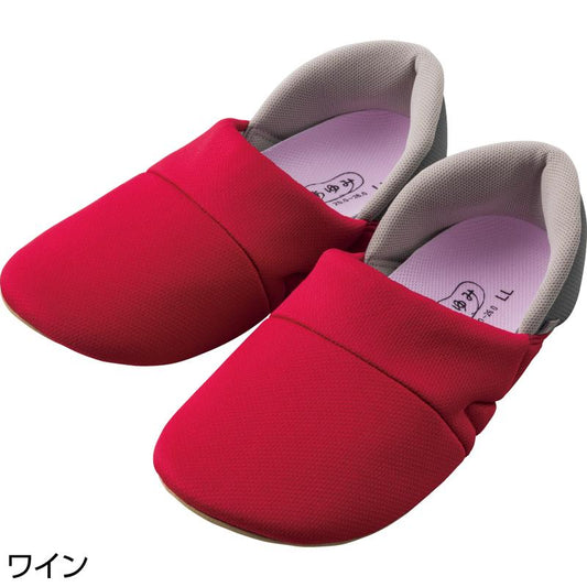 あゆみかかとスポッと スリッパ ワイン Ｌ(23.5～24.5)
