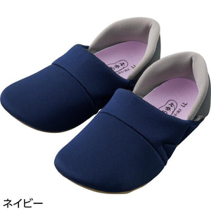 あゆみかかとスポッと スリッパ ネイビー Ｌ(23.5～24.5)