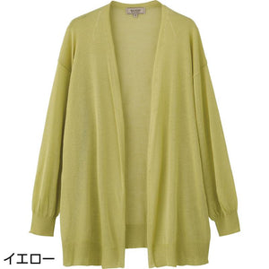 さらさらトッパーカーディガン イエロー Ｍ