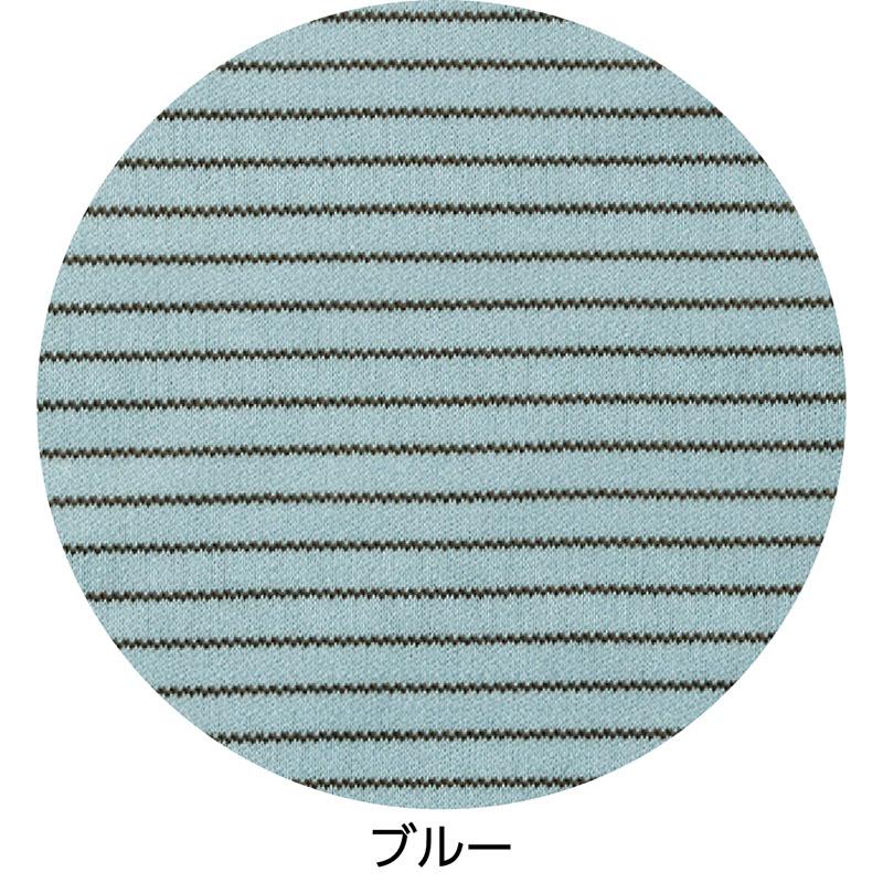 強撚ボーダー柄Ｔシャツ ブルー Ｍ