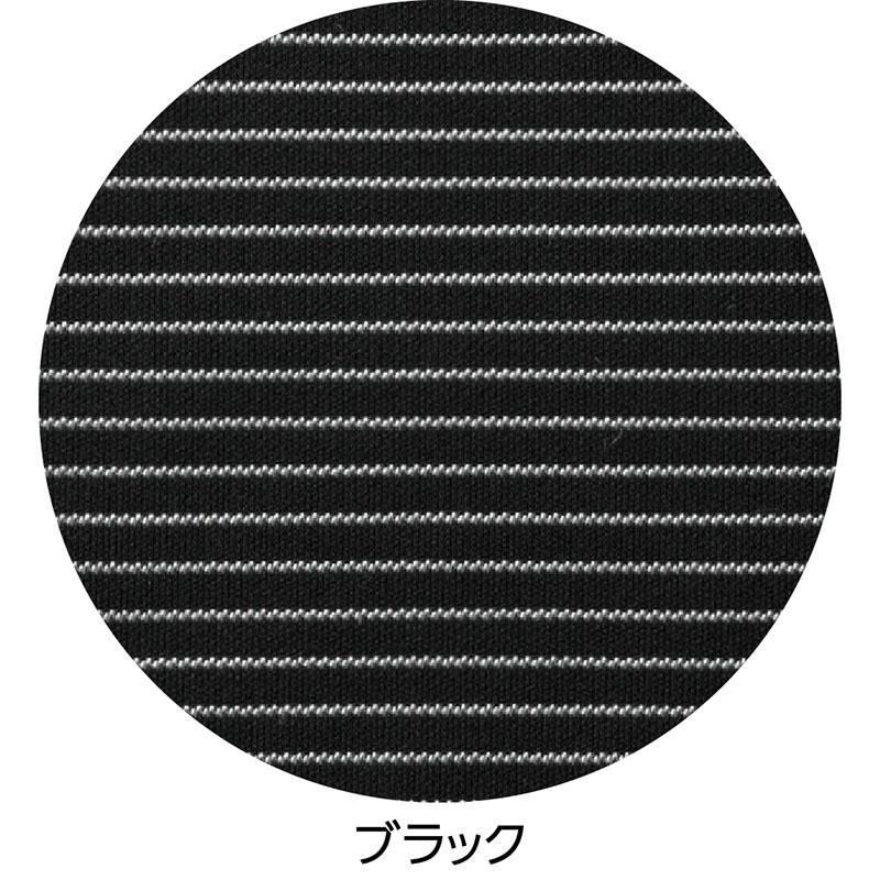 強撚ボーダー柄Ｔシャツ ブラック Ｌ