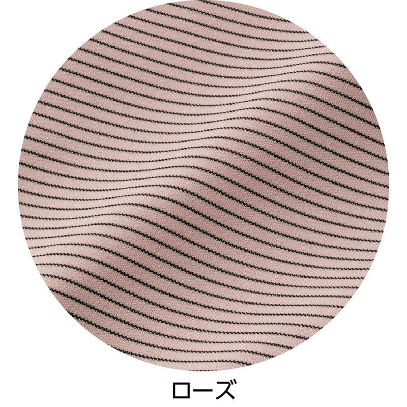 強撚ボーダー柄Ｔシャツ ローズ ＬＬ