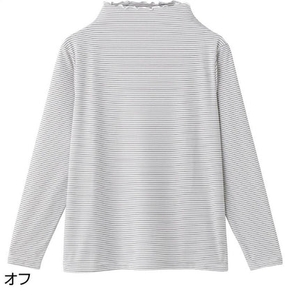 強撚ボーダー柄Ｔシャツ オフ Ｌ