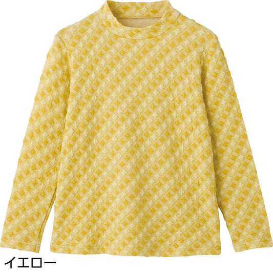 セルロース混ジャカードＴシャツ イエロー Ｍ