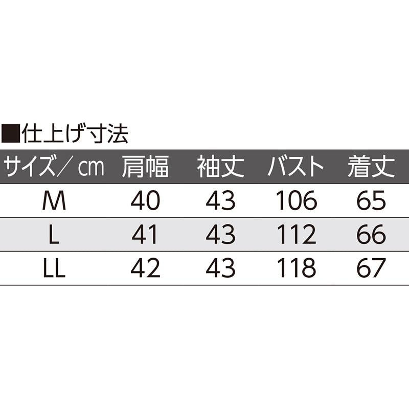 7分袖刺繍前開きブラウス チャコール Ｌ