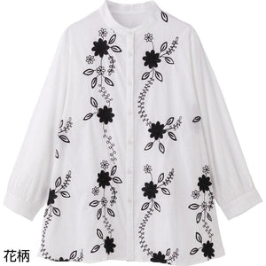 コード刺繍ブラウス 花柄 Ｍ