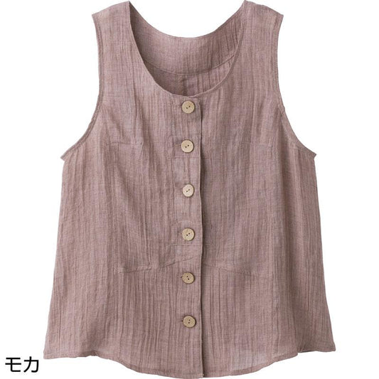 身頃切替ベスト モカ Ｍ