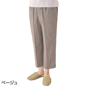 おりなす栃尾楊柳フリーパンツ ベージュ ＬＬ