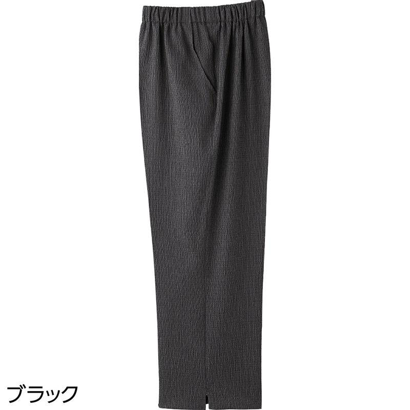 おりなす栃尾楊柳フリーパンツ ブラック ＬＬ