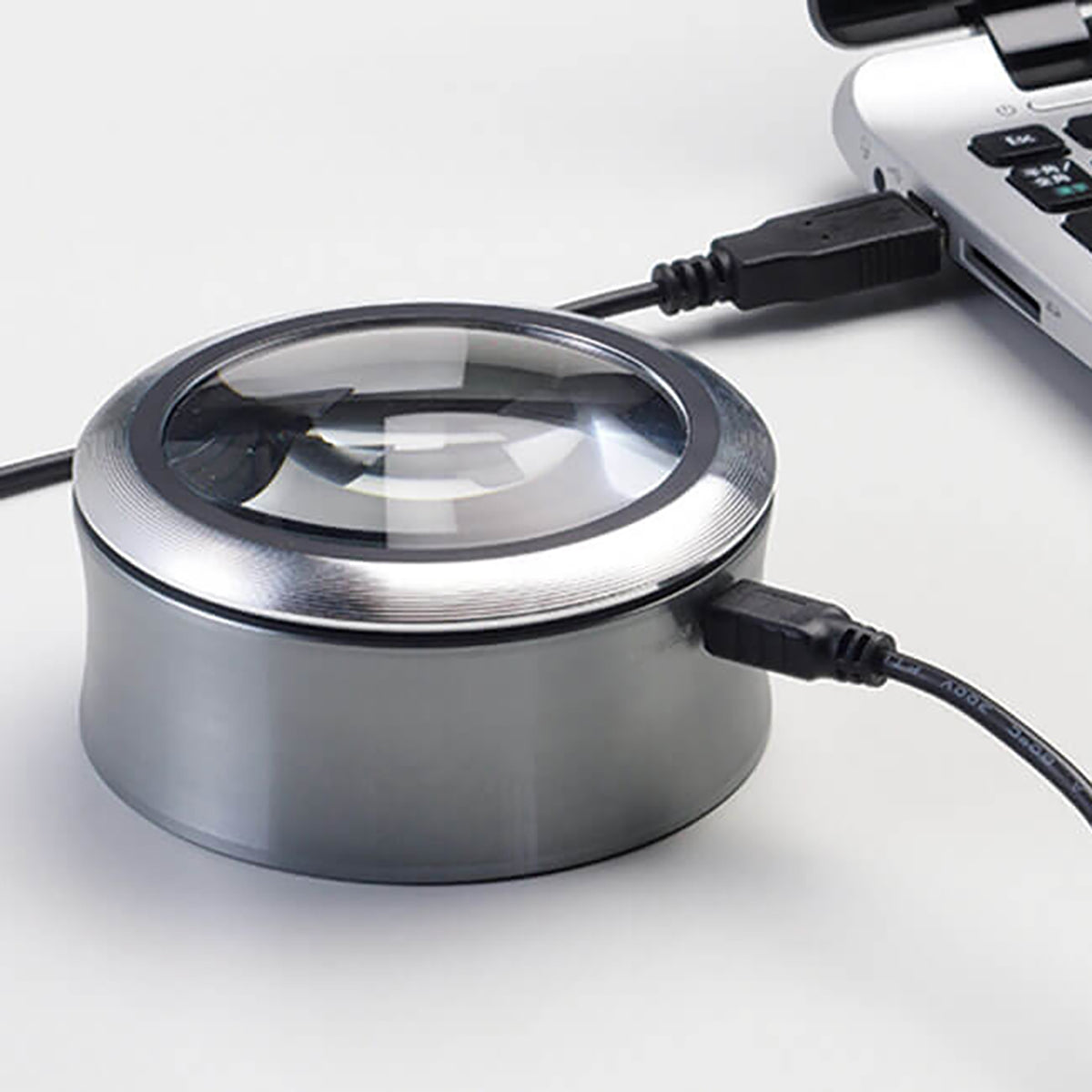 LED拡大鏡 充電式 smolia ルミナ グレー