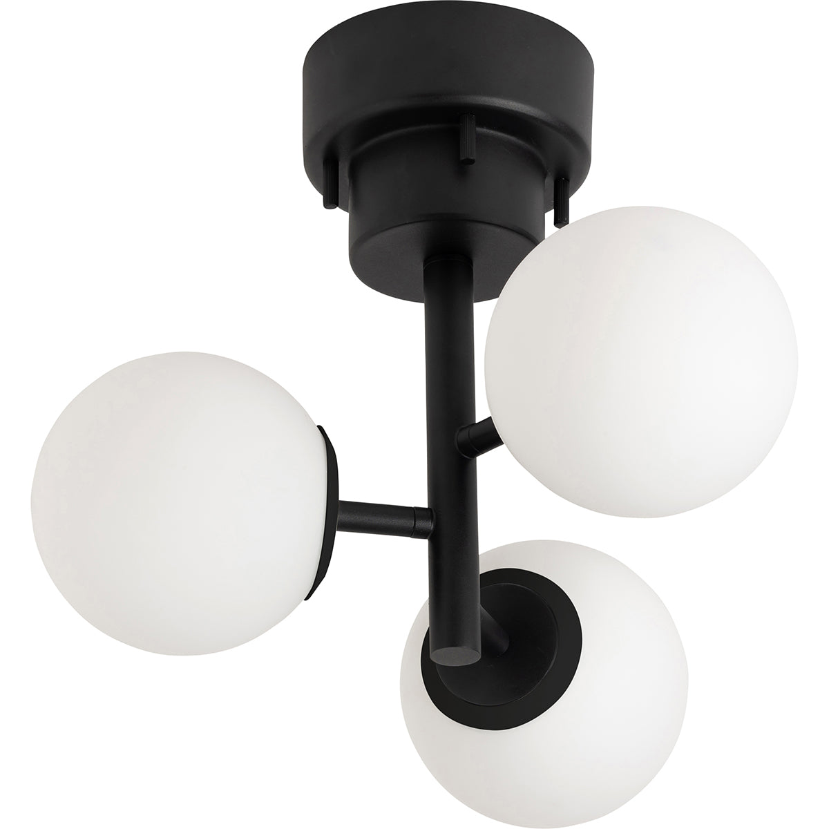 タイニー　グラス　シーリングライト３灯　BK/WH