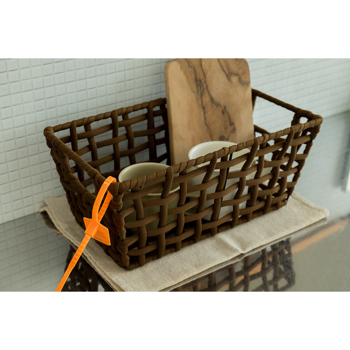 ラフニット　バスケットスリム　Sサイズ　グレー