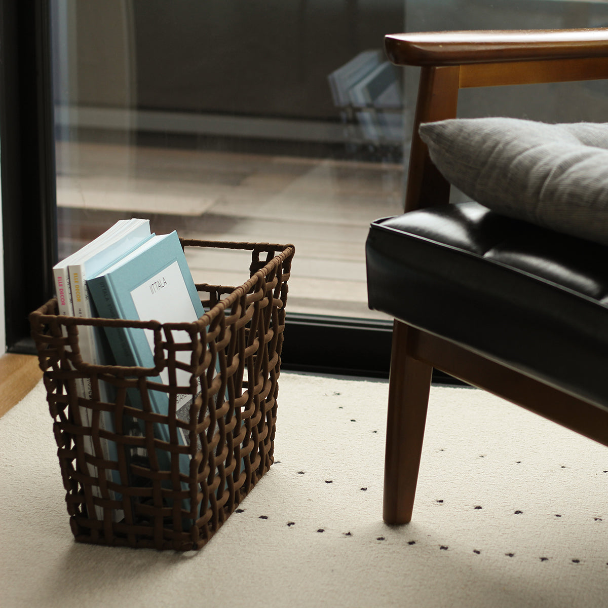 ラフニット　バスケットスリム　Lサイズ　ブラウン