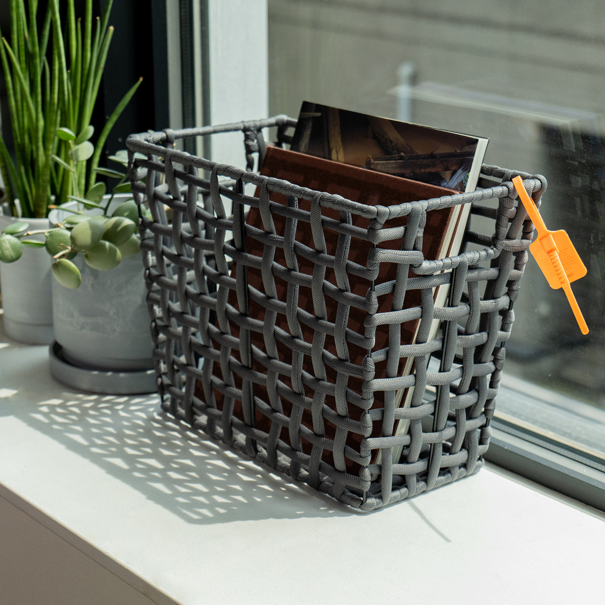 ラフニット　バスケットスリム　Lサイズ　グレー