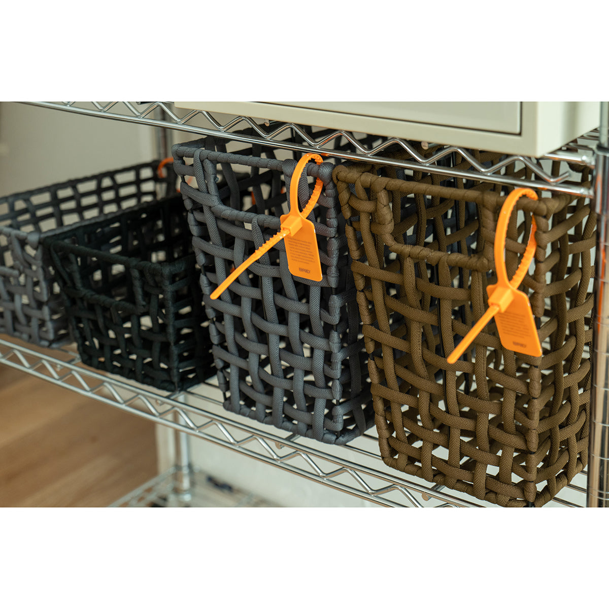 ラフニット　バスケットスリム　Lサイズ　ブラック