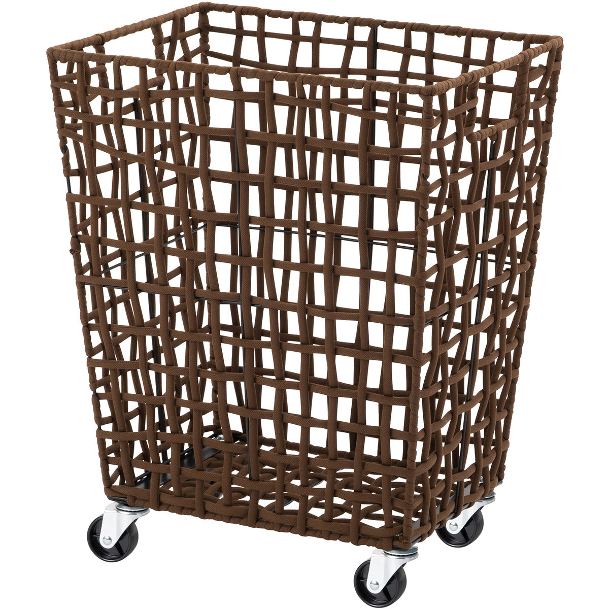 ラフニット　ランドリーバスケット　４５L　キャスター付き　ブラウン