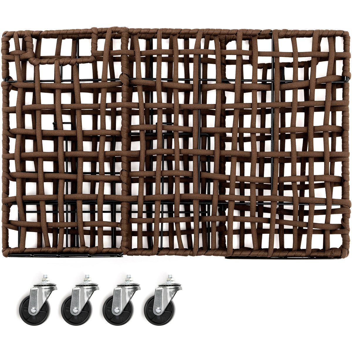 ラフニット　ランドリーバスケット　２８L　キャスター付き　ブラウン