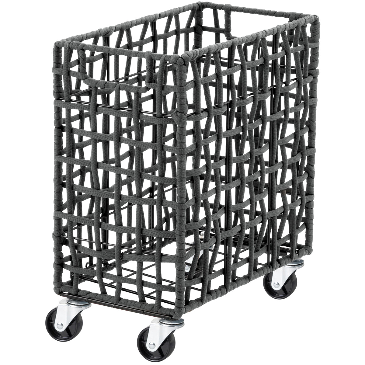 ラフニット　ランドリーバスケット　２８L　キャスター付き　グレー