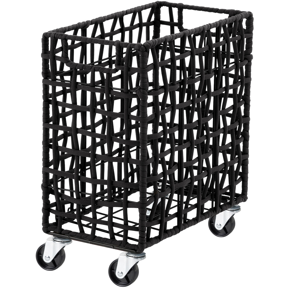 ラフニット　ランドリーバスケット　２８L　キャスター付き　ブラック