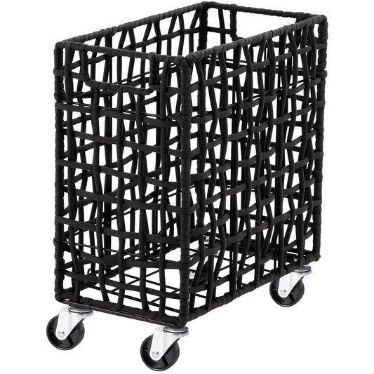 ラフニット　ランドリーバスケット　２８L　キャスター付き　ブラック