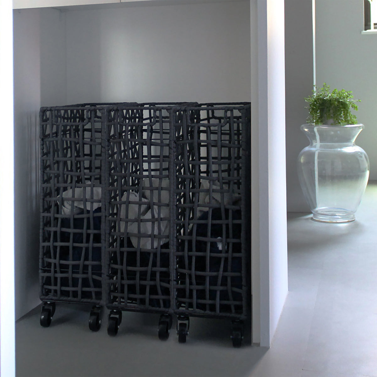 ラフニット　ランドリーバスケット　４０L　キャスター付き　ブラック