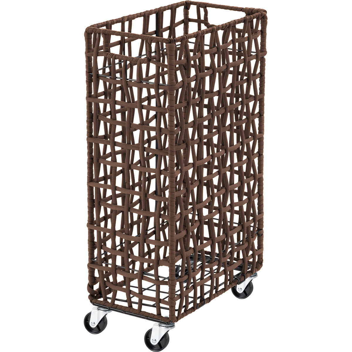 ラフニット　ランドリーバスケット　４０L　キャスター付き　ブラウン