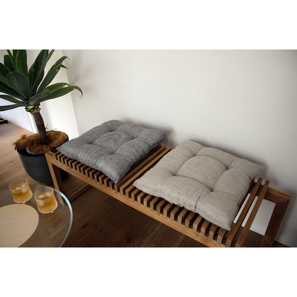 シートクッション　リネン　ナチュラル