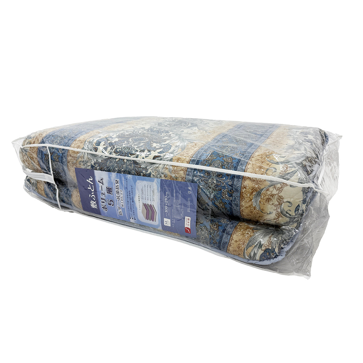 敷ふとん５層　防ダニＳＥＫ　100×210　シングルロングタイプ　ＢＬ