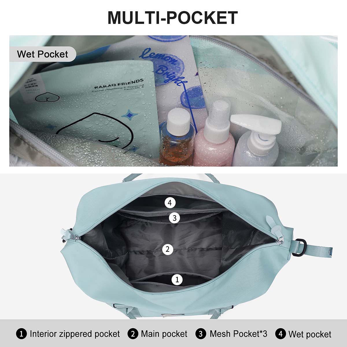 旅行バッグ　トラベルキャリーオン　ブルー　APJ021(B)