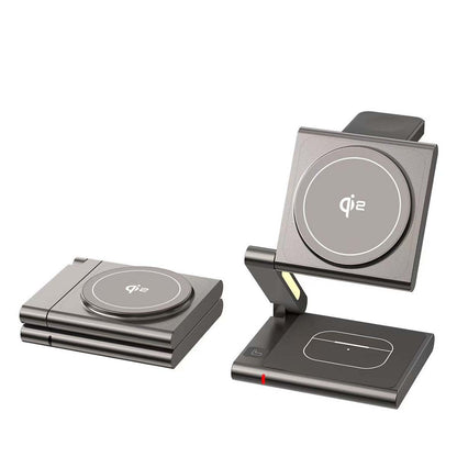 4in1 ワイヤレス充電器　グレー　C41(GR)
