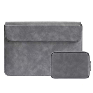 PCケース　小物収納ポーチ付　ダークグレー　PU09(DG)