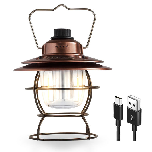 ランタン LED 【実用性×高いデザイン性】充電式 オシャレ レトロ キャンプ アンティーク風 明るい 広角 防災 防水 キャンプ 釣り 非常用 停電 日本ブランド Cercano (セルカノ)